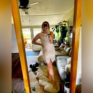 White Lace Bodycon Dress NWT